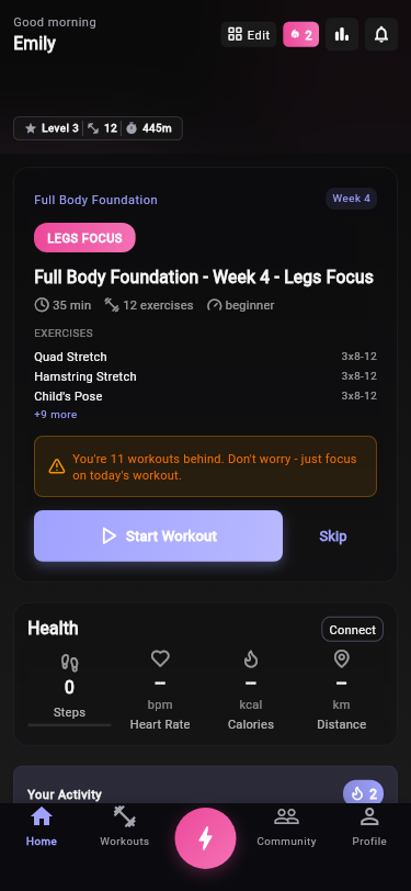 AI coach chat with Alex ready to help