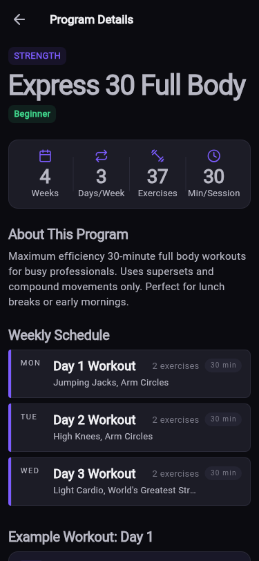 Balanced program match